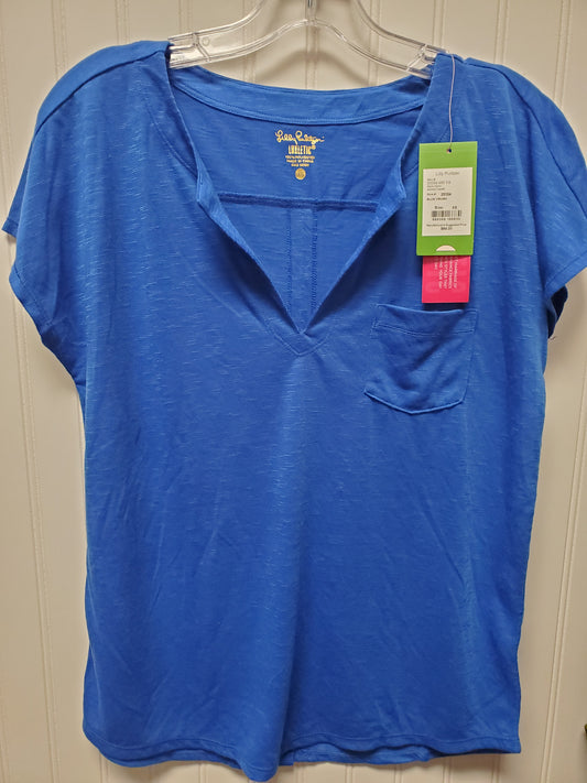 Top Short Sleeve Designer By Lilly Pulitzer In Blue, Size: Xs