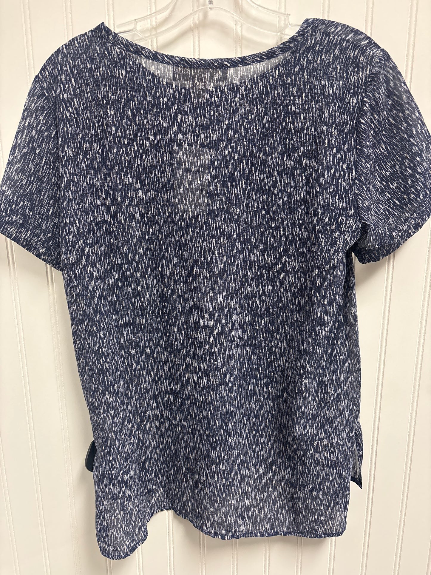 Top Short Sleeve Basic By Michael By Michael Kors In Blue & White, Size: M