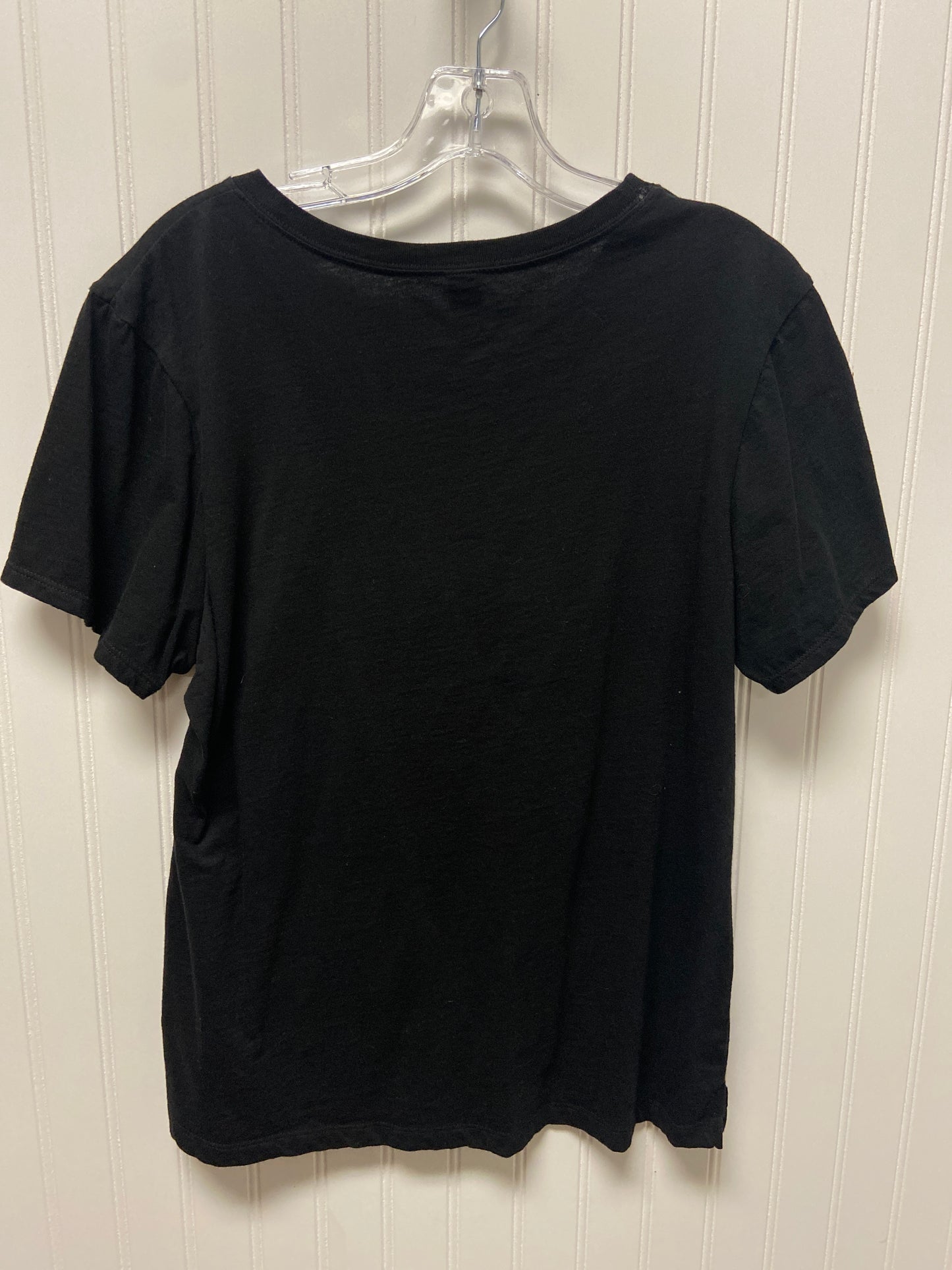 Top Short Sleeve By Clothes Mentor In Black, Size: L