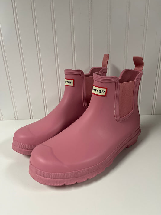 Boots Rain By Hunter In Pink, Size: 10