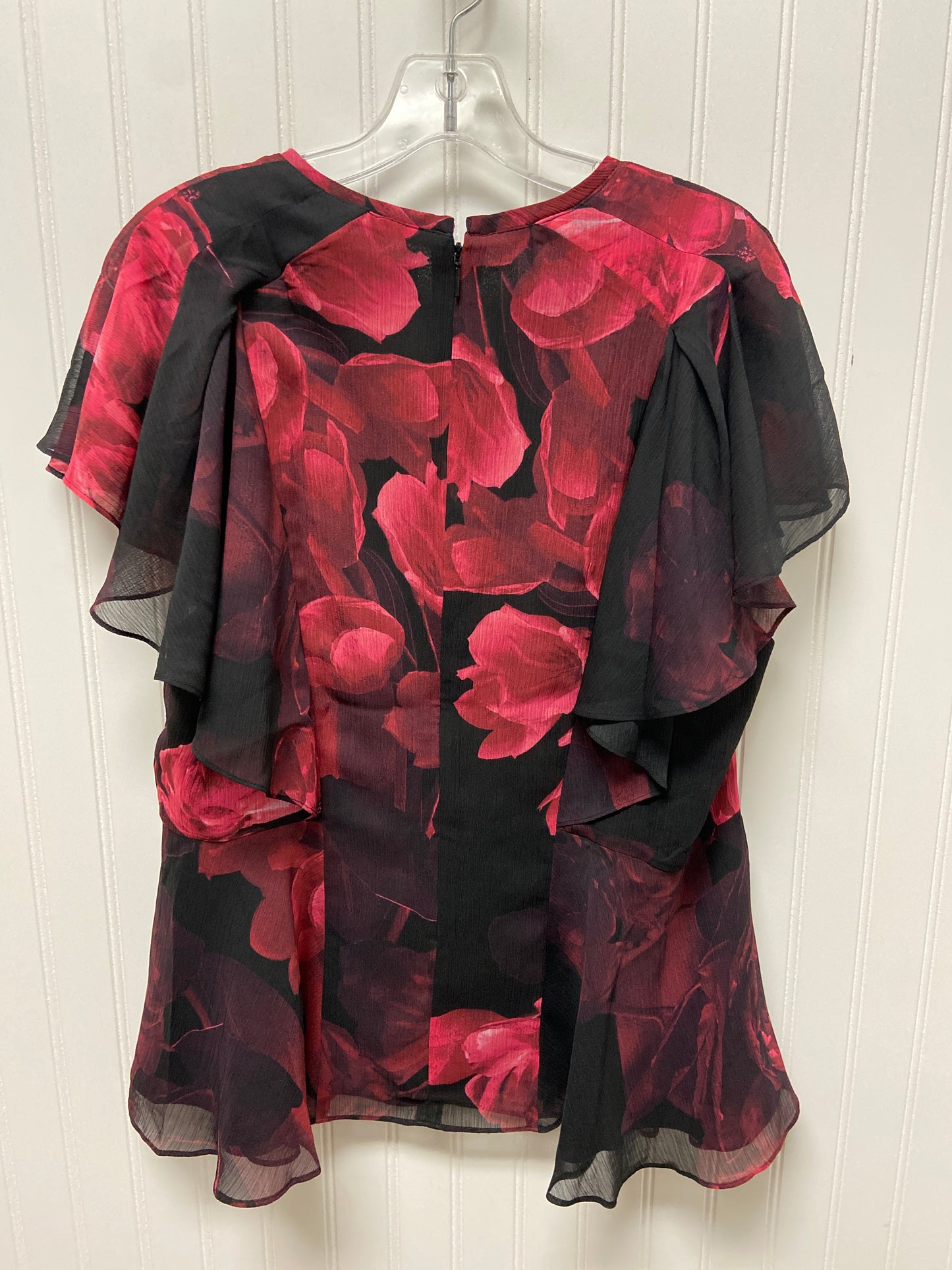 Top Short Sleeve By Ted Baker In Black & Pink, Size: M