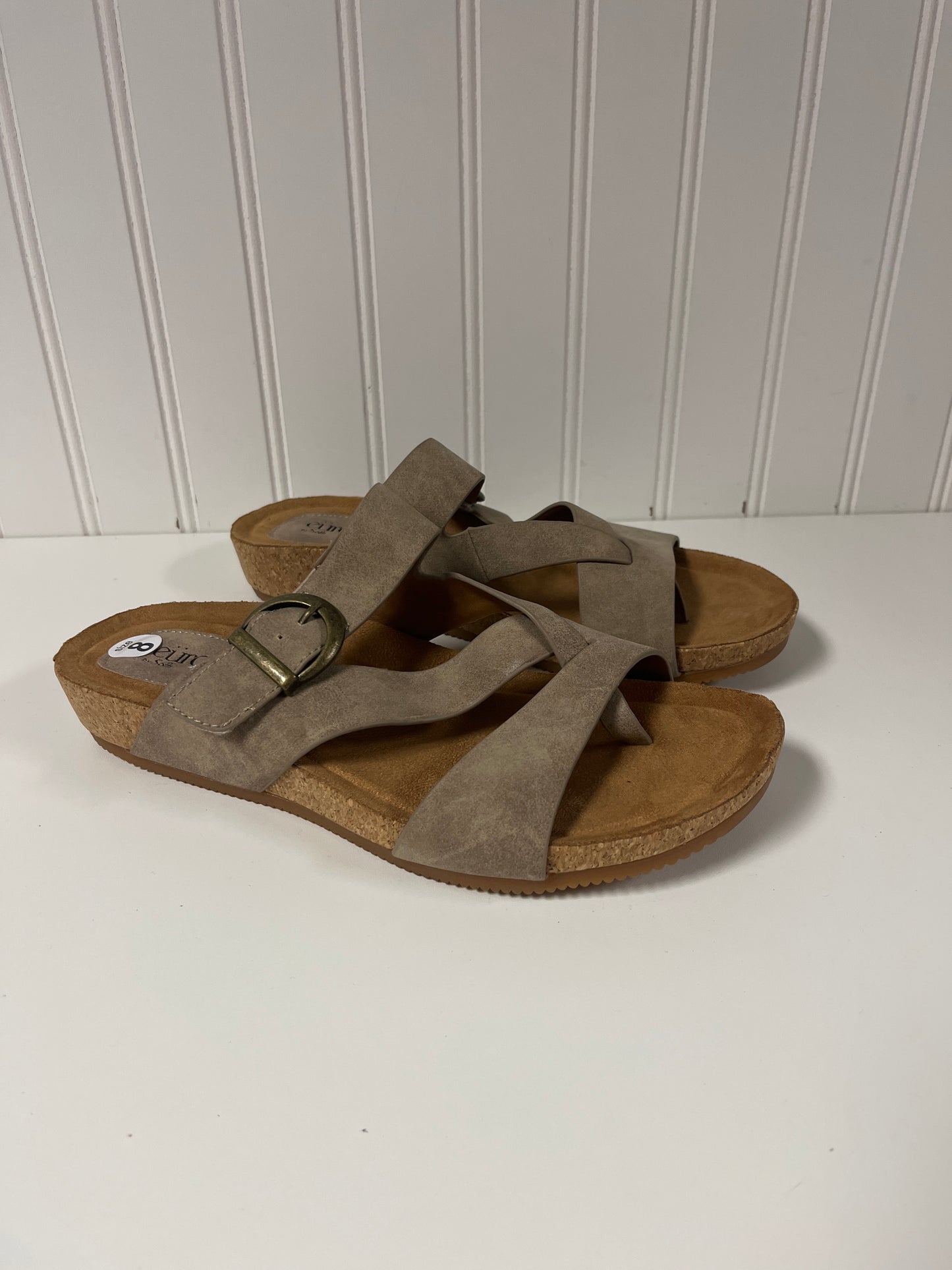 Sandals Flats By Sofft In Taupe, Size: 8