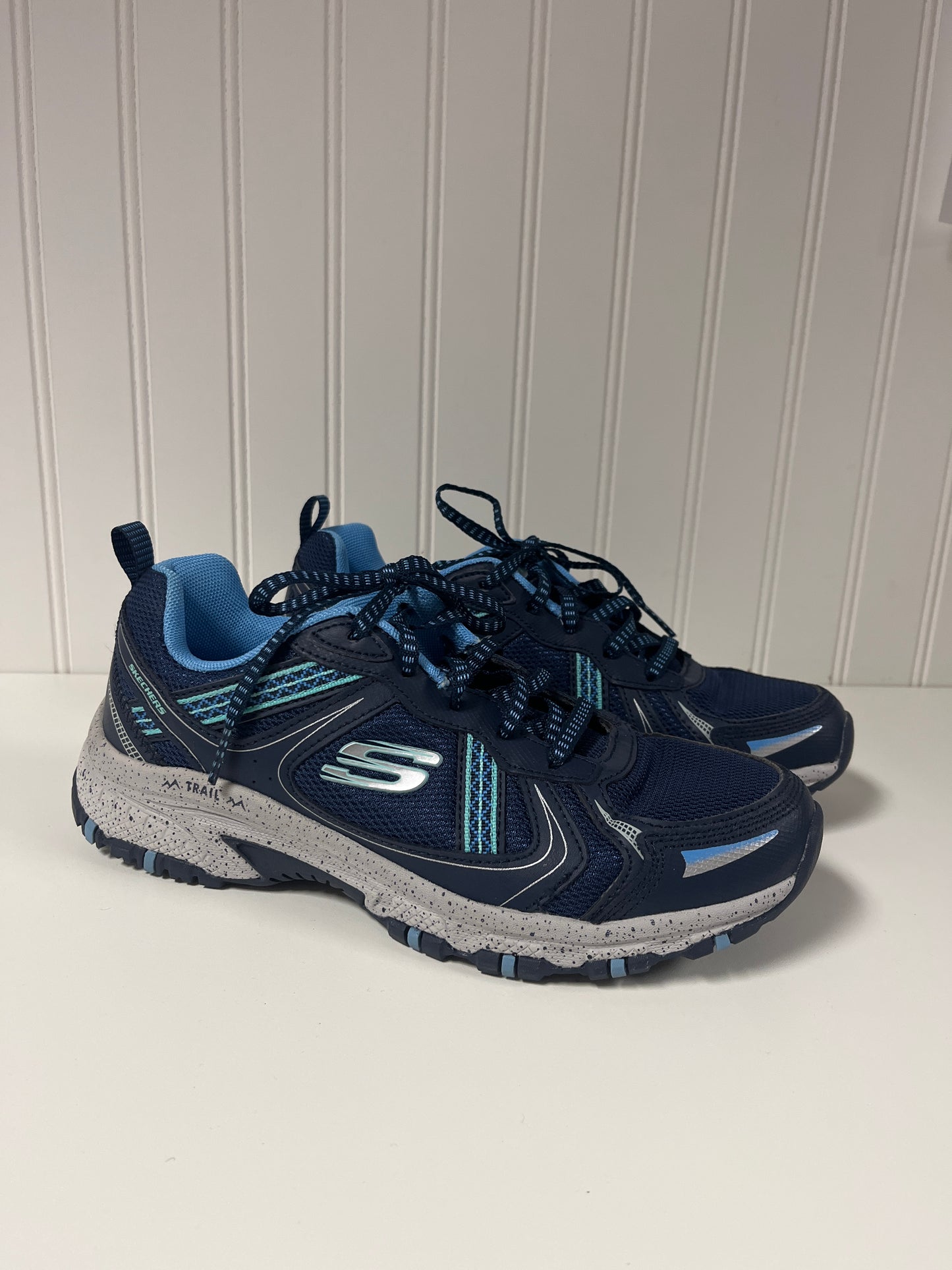 Shoes Athletic By Skechers In Blue, Size: 7.5