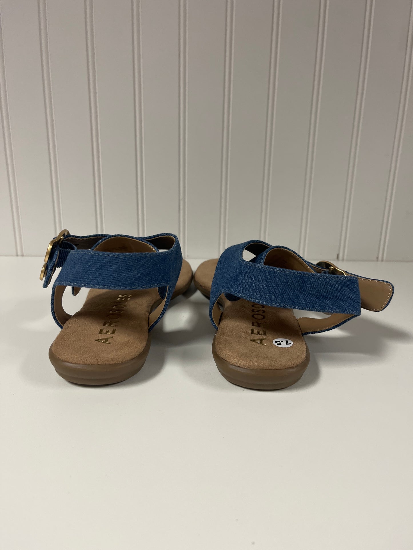 Sandals Flats By Aerosoles In Blue Denim, Size: 7.5