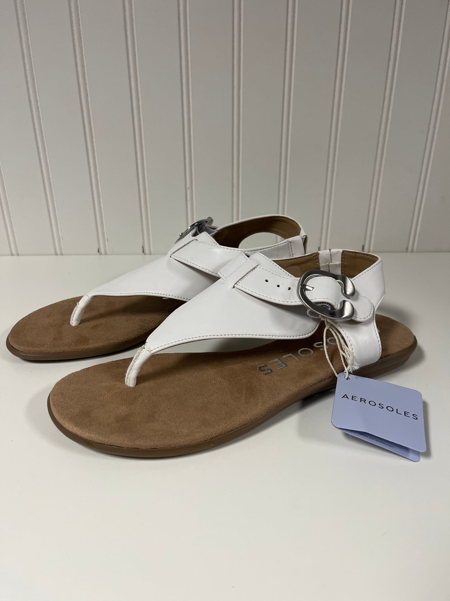 Sandals Flats By Aerosoles In White, Size: 7.5