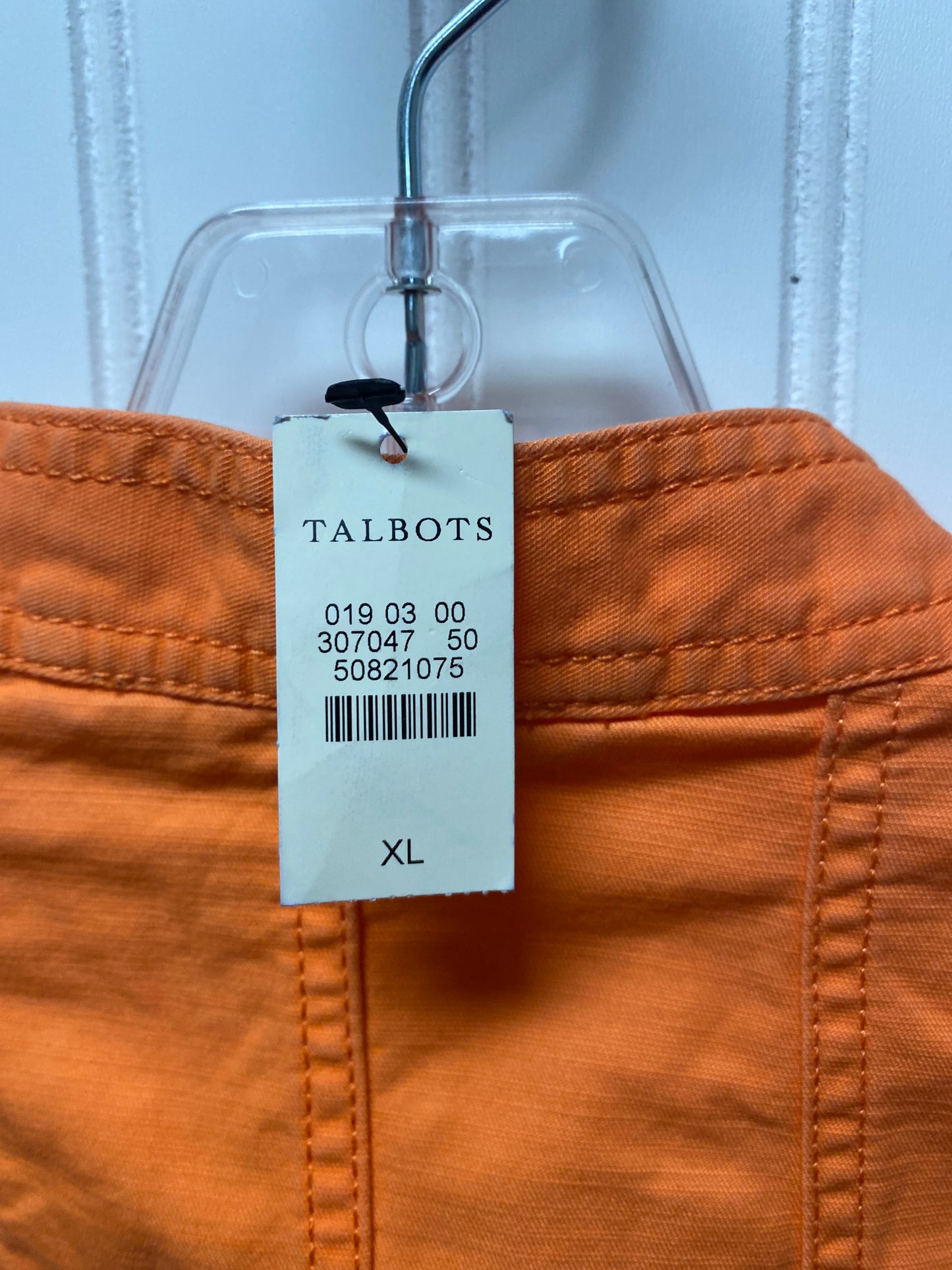 Jacket Denim By Talbots In Orange, Size: Xl