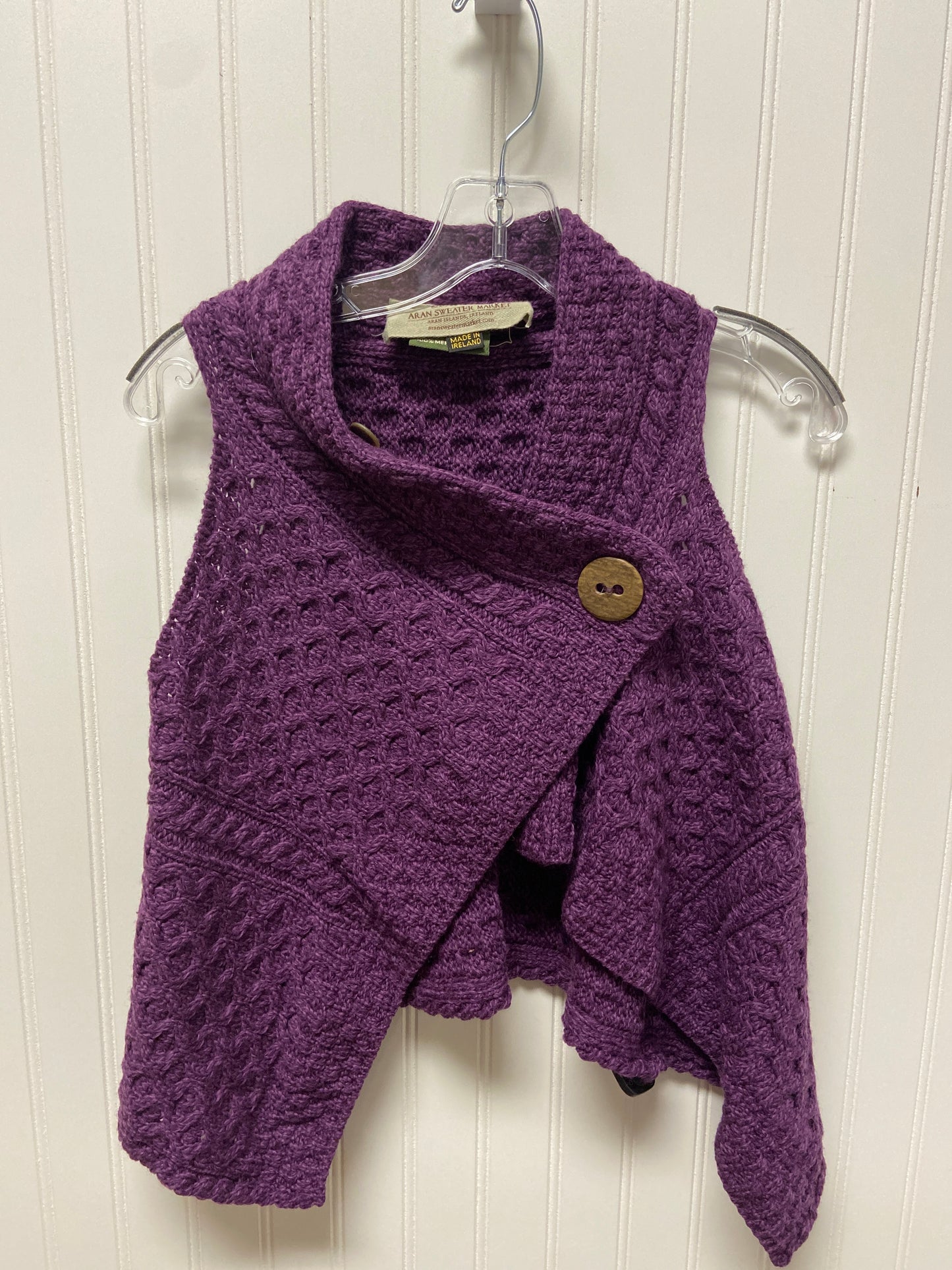 Vest Sweater By Clothes Mentor In Purple, Size: S