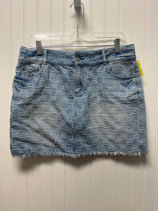 Skirt Mini & Short By Michael By Michael Kors In Blue Denim, Size: 8