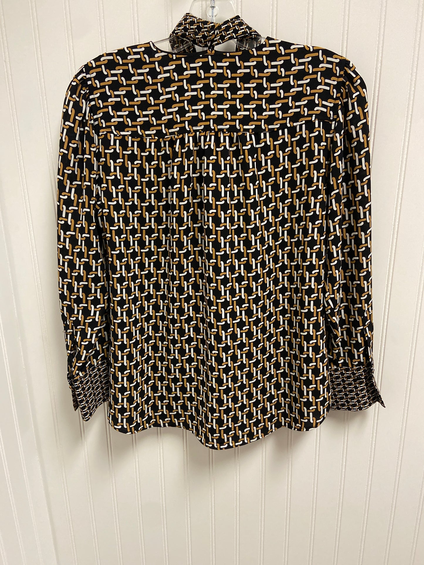 Top Long Sleeve By Chicos In Black & Brown, Size: Sp