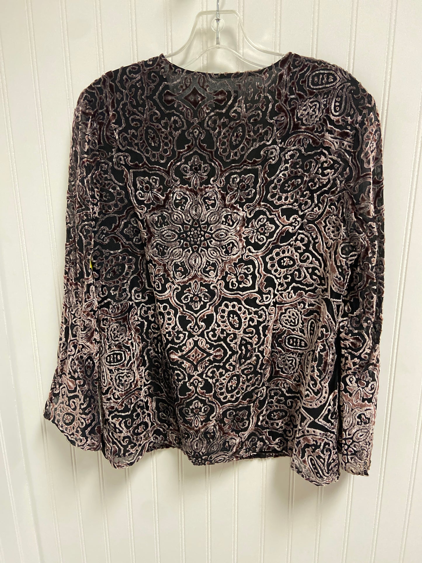 Top Long Sleeve By Chicos In Black, Size: S