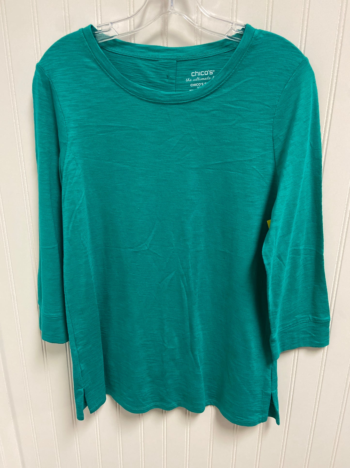 Top Long Sleeve Basic By Chicos In Green, Size: S