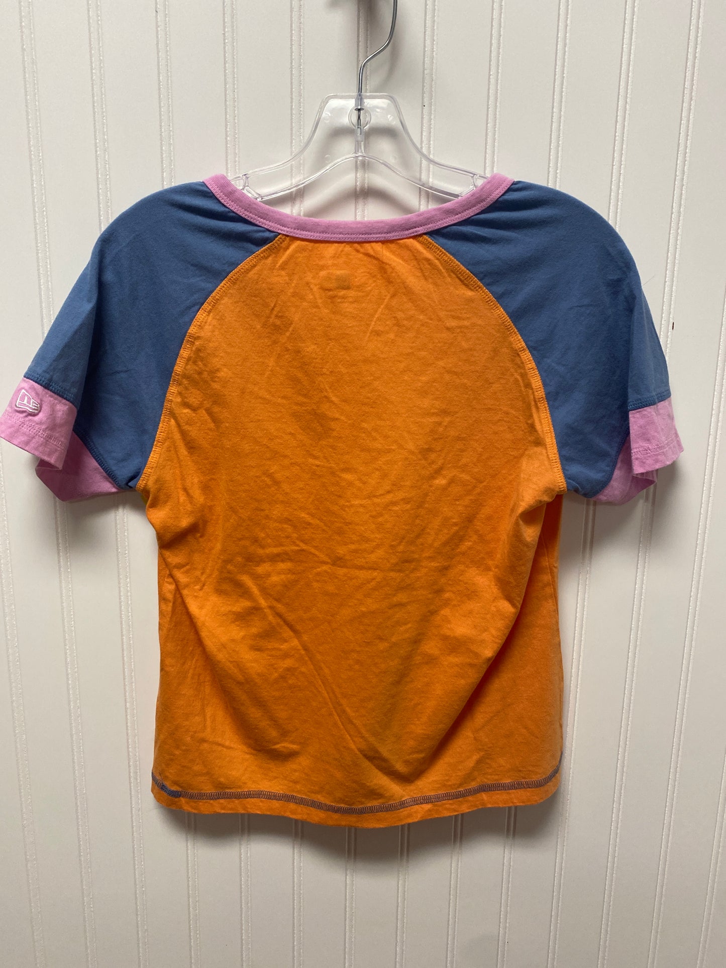 Top Short Sleeve Basic By Clothes Mentor In Orange & Pink, Size: S