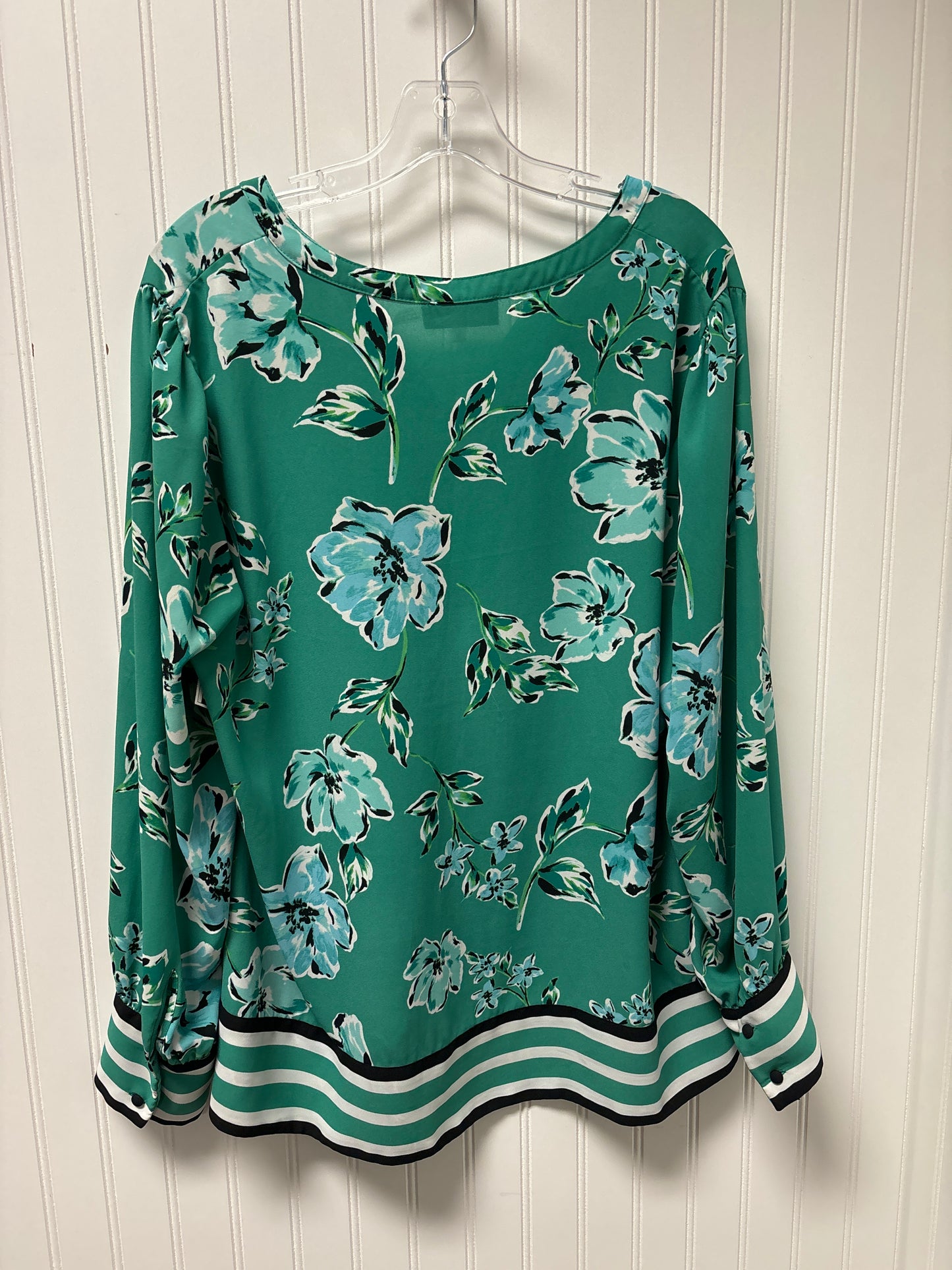 Top Long Sleeve Designer By Karl Lagerfeld In Green, Size: Xl