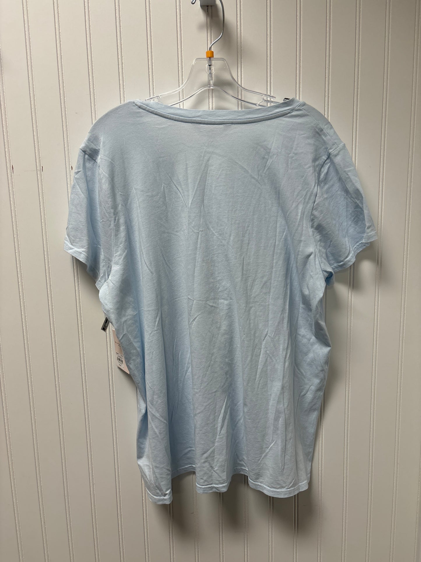 Top Short Sleeve Basic By Lc Lauren Conrad In Blue, Size: 2x