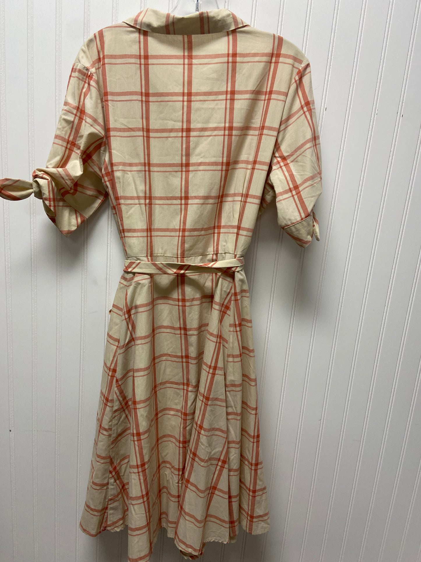 Dress Work By Calvin Klein In Beige, Size: Xl