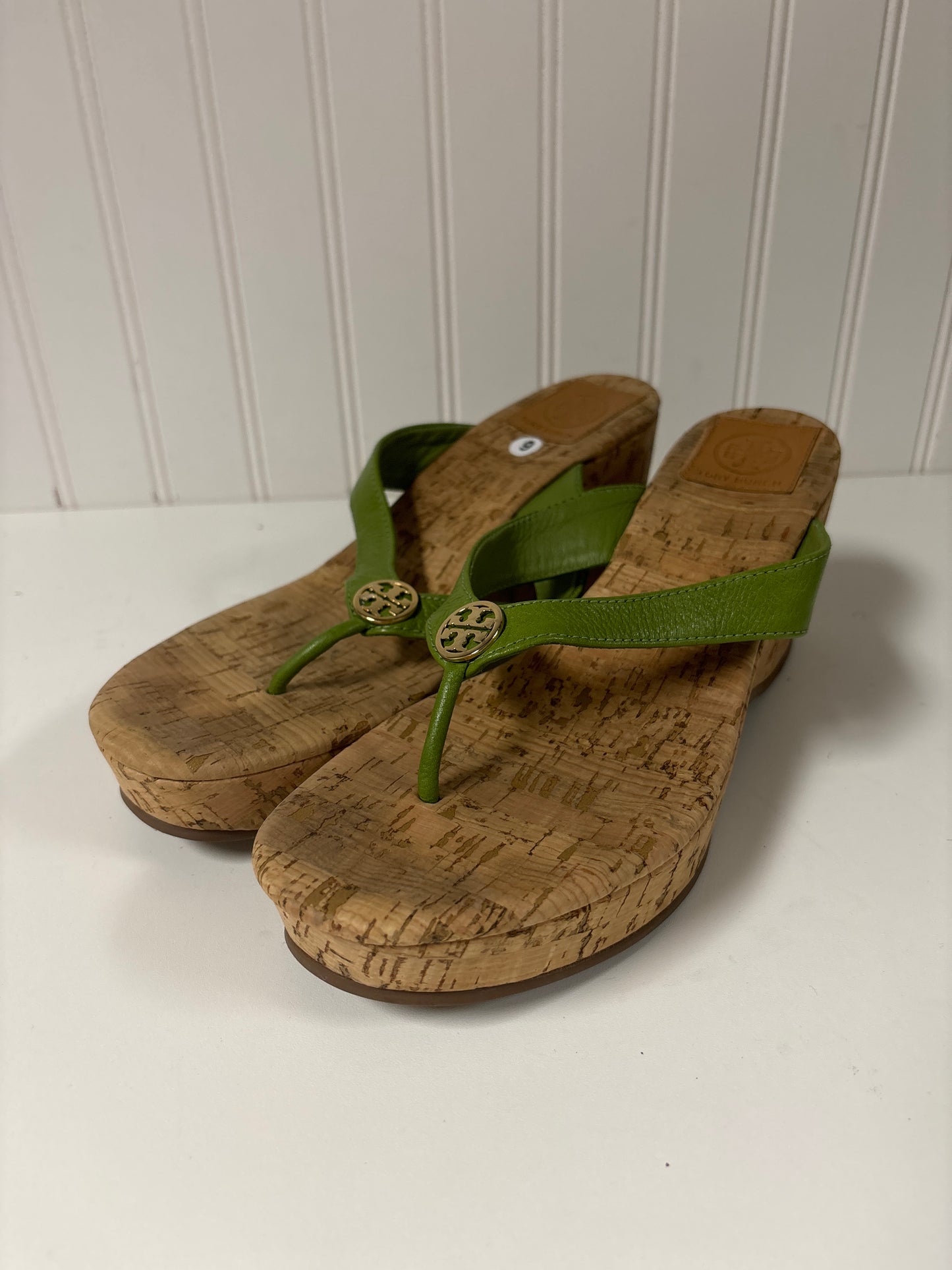 Sandals Designer By Tory Burch In Green, Size: 9