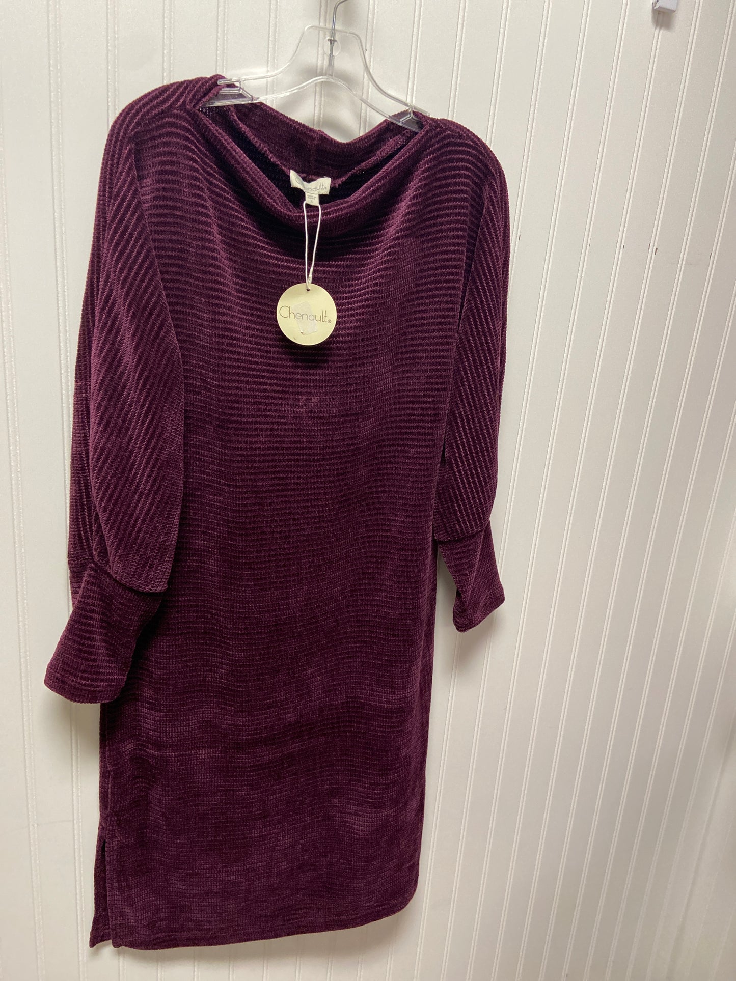 Dress Sweater By Chenault In Purple, Size: L