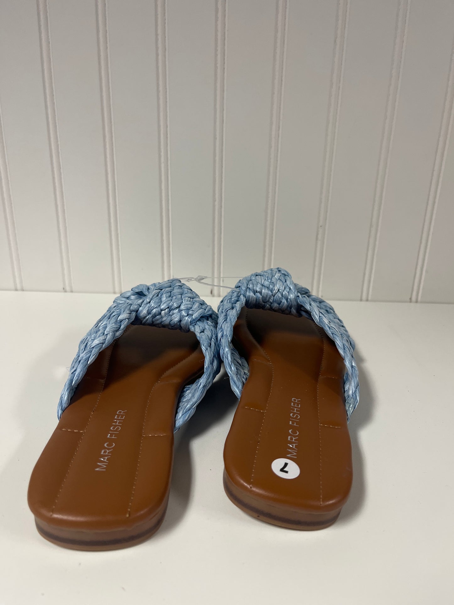 Sandals Flats By Marc Fisher In Blue & Brown, Size: 7