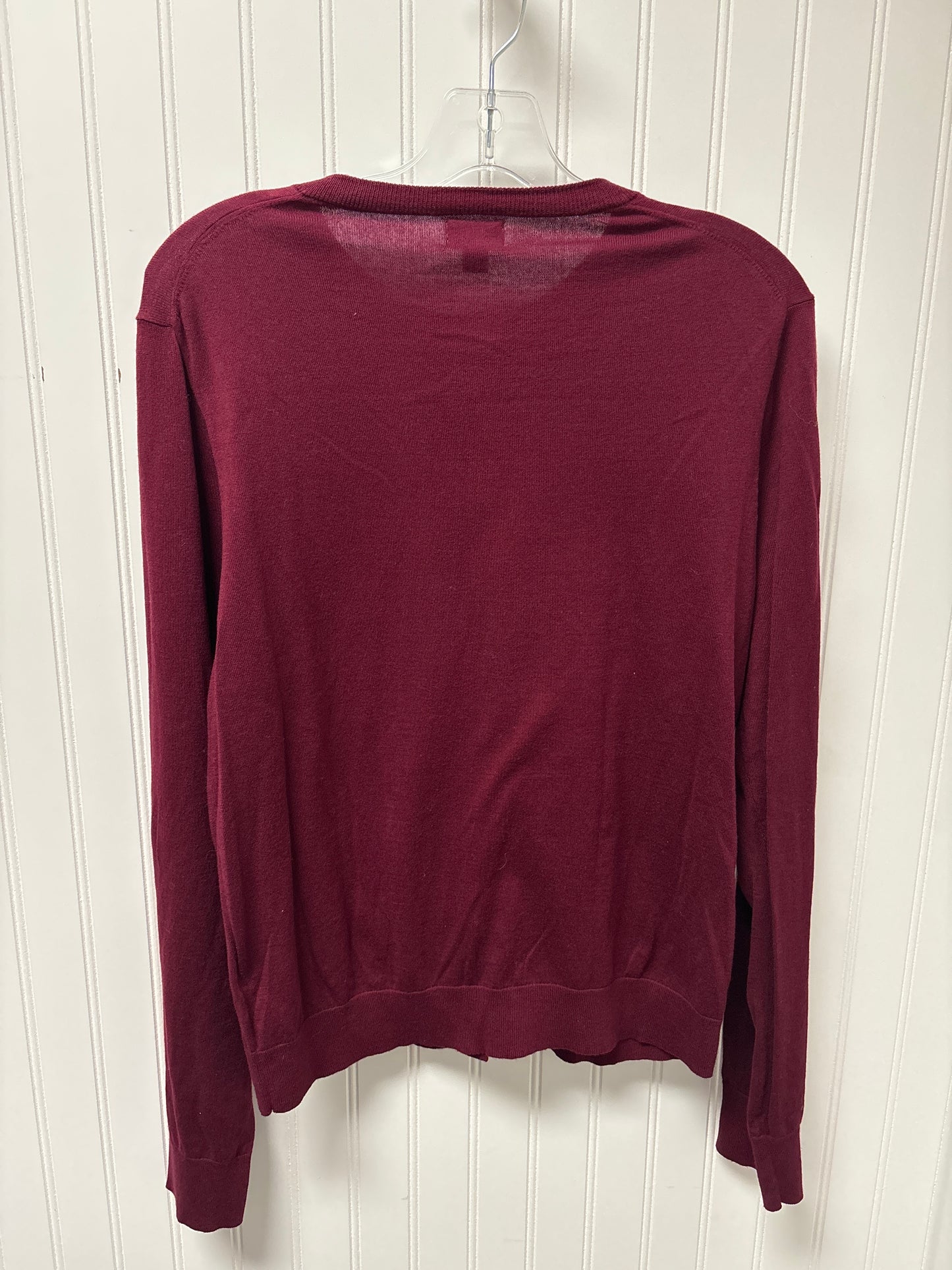 Sweater Cardigan By J. Crew In Purple, Size: Xl