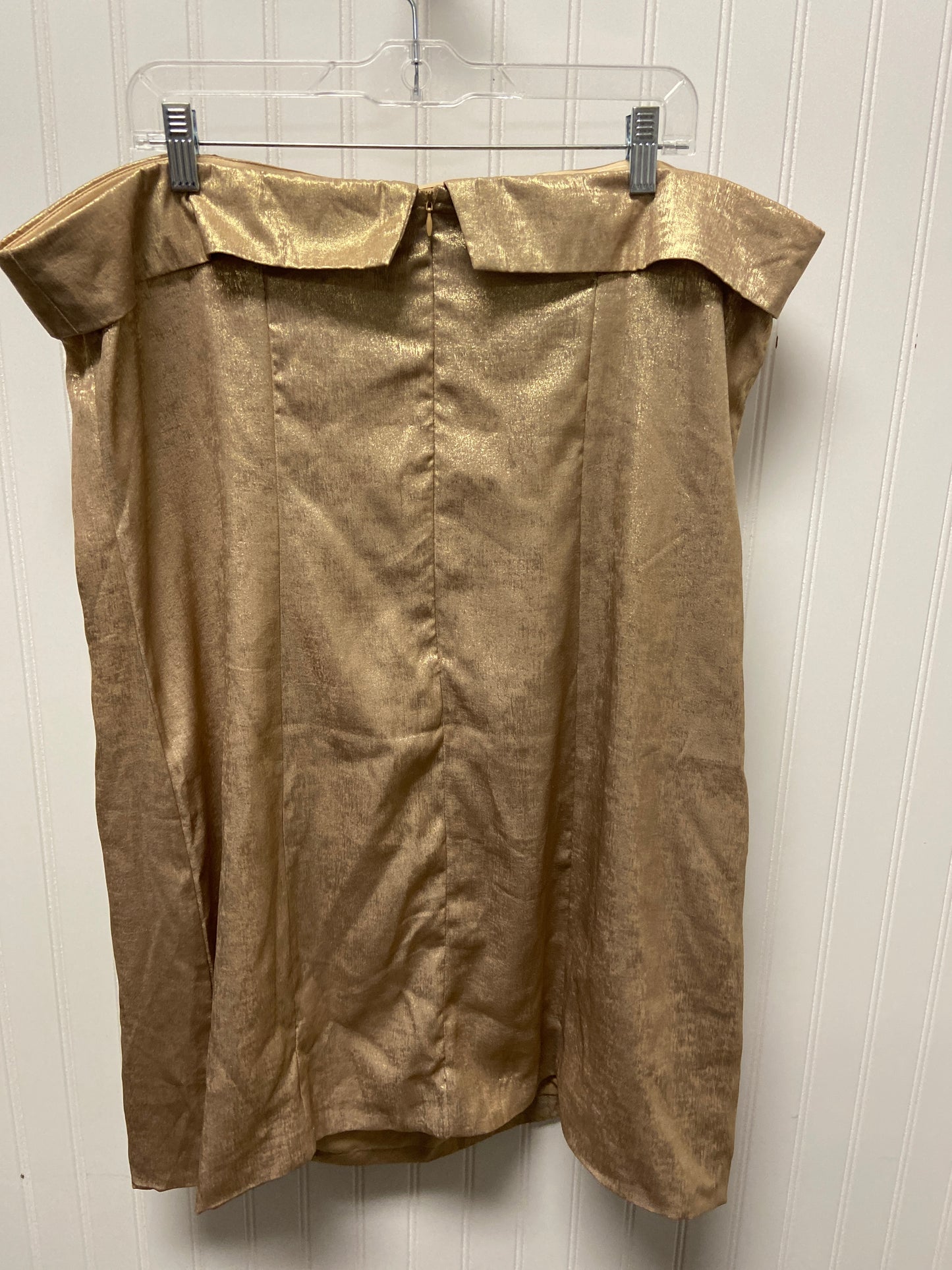 Dress Party Short By White Birch In Gold, Size: 1x