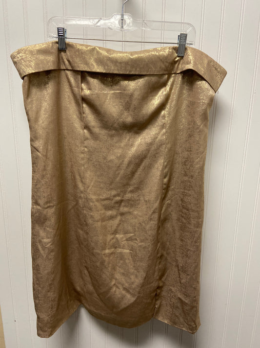 Dress Party Short By White Birch In Gold, Size: 1x