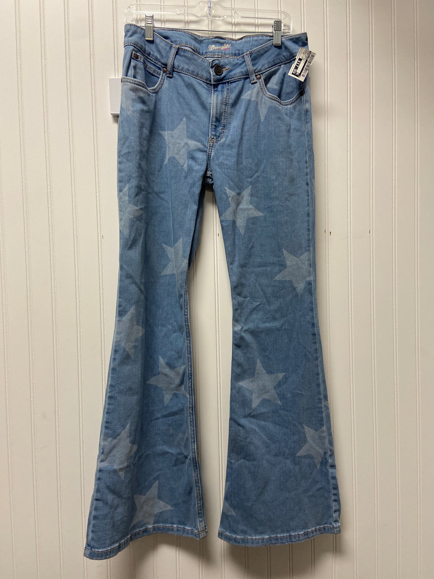 Jeans Boot Cut By Wrangler In Blue Denim, Size: 14