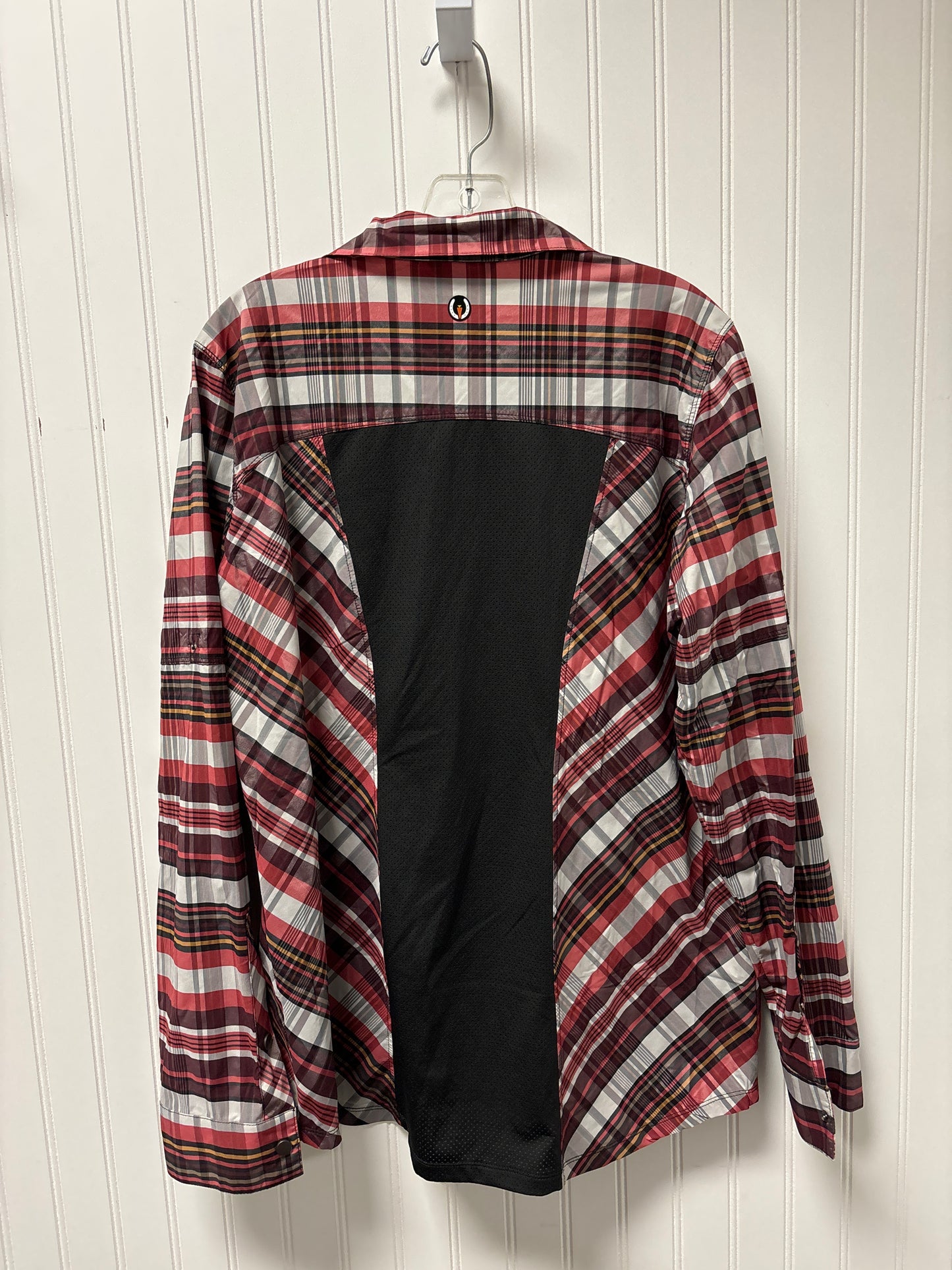 Top Long Sleeve By Cmb In Plaid Pattern, Size: L