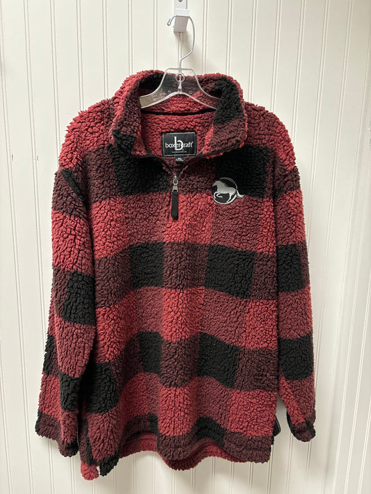 Jacket Fleece By Cmb In Black & Red, Size: Xl