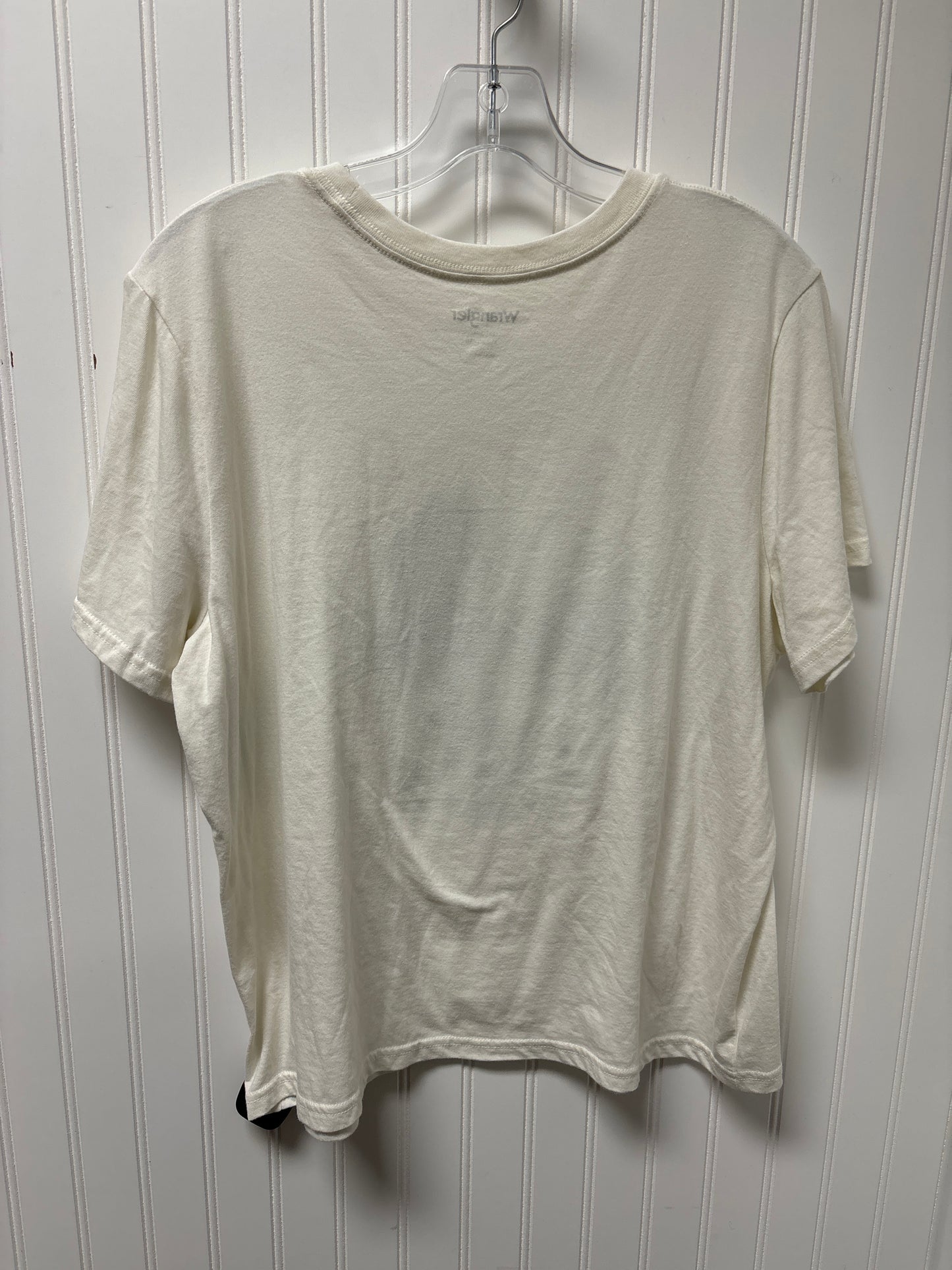 Top Short Sleeve Basic By Wrangler In Cream, Size: Xl