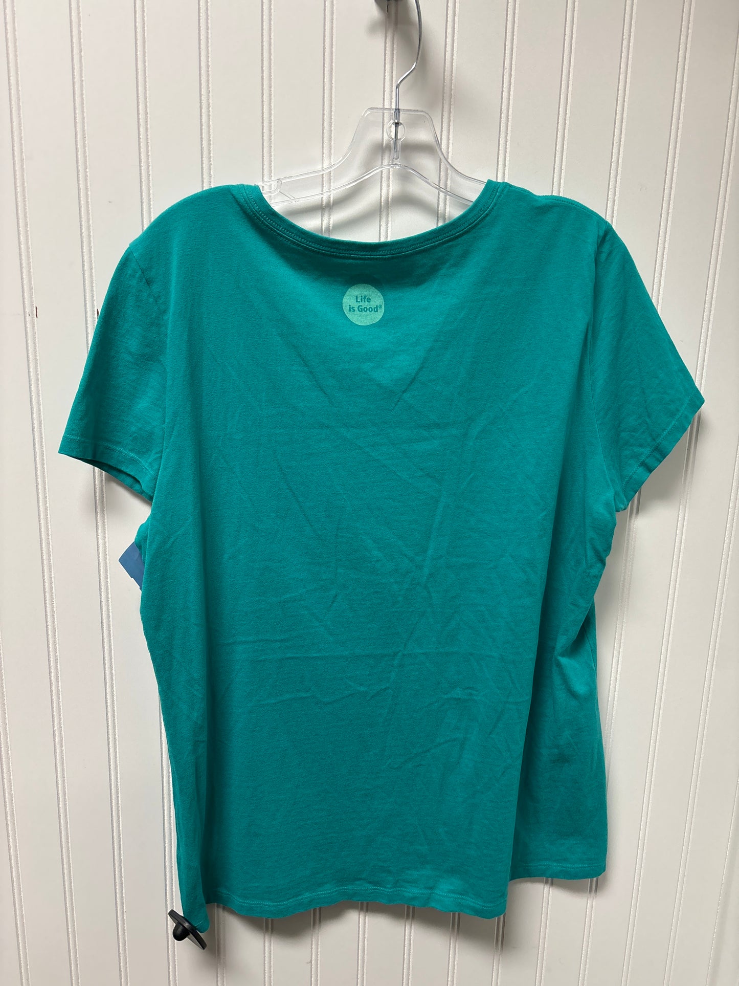 Top Short Sleeve Basic By Life Is Good In Teal, Size: L