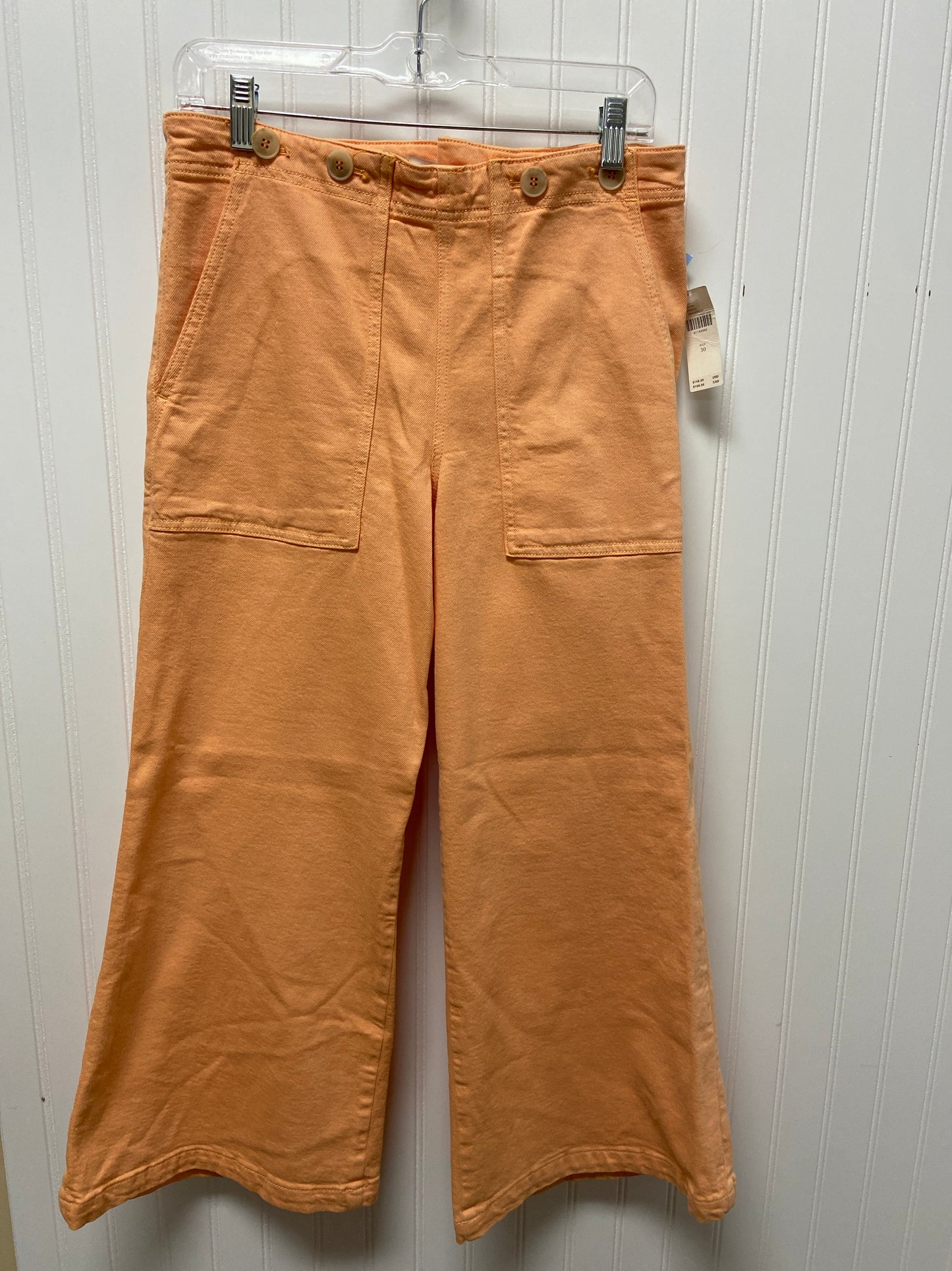 Jeans Flared By Pilcro In Orange Denim, Size: 10