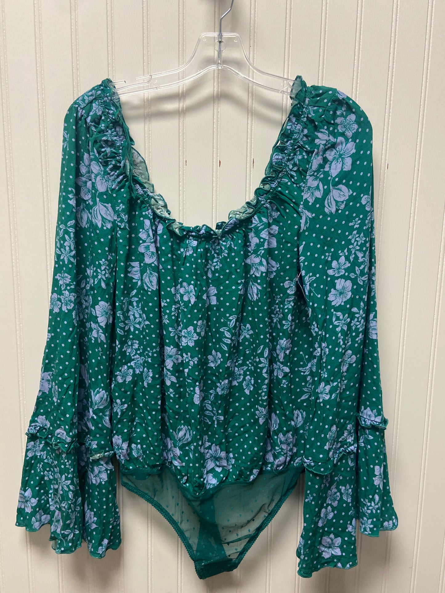 Bodysuit By Free People In Green, Size: M