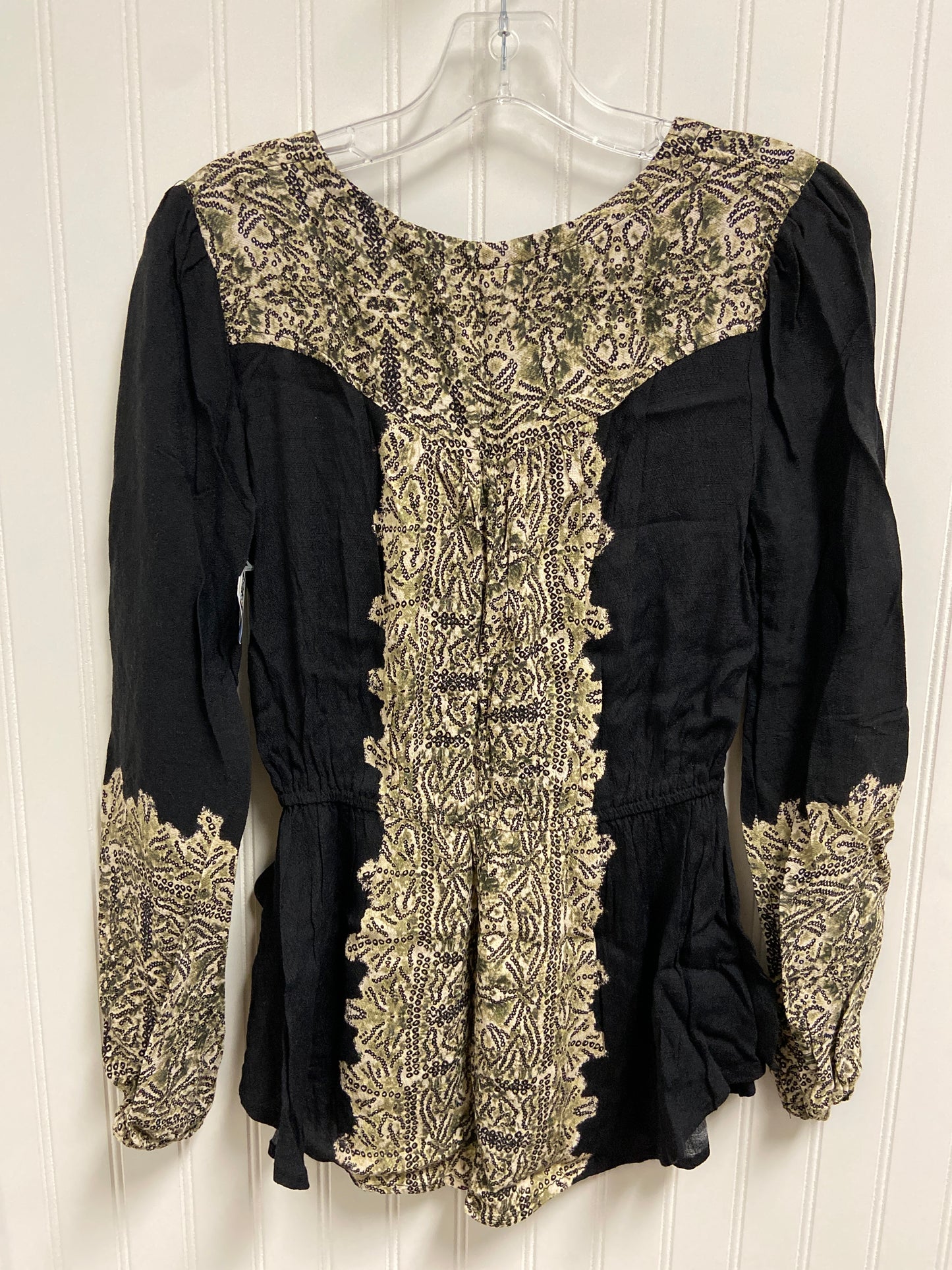 Tunic Long Sleeve By Free People In Black, Size: Xs