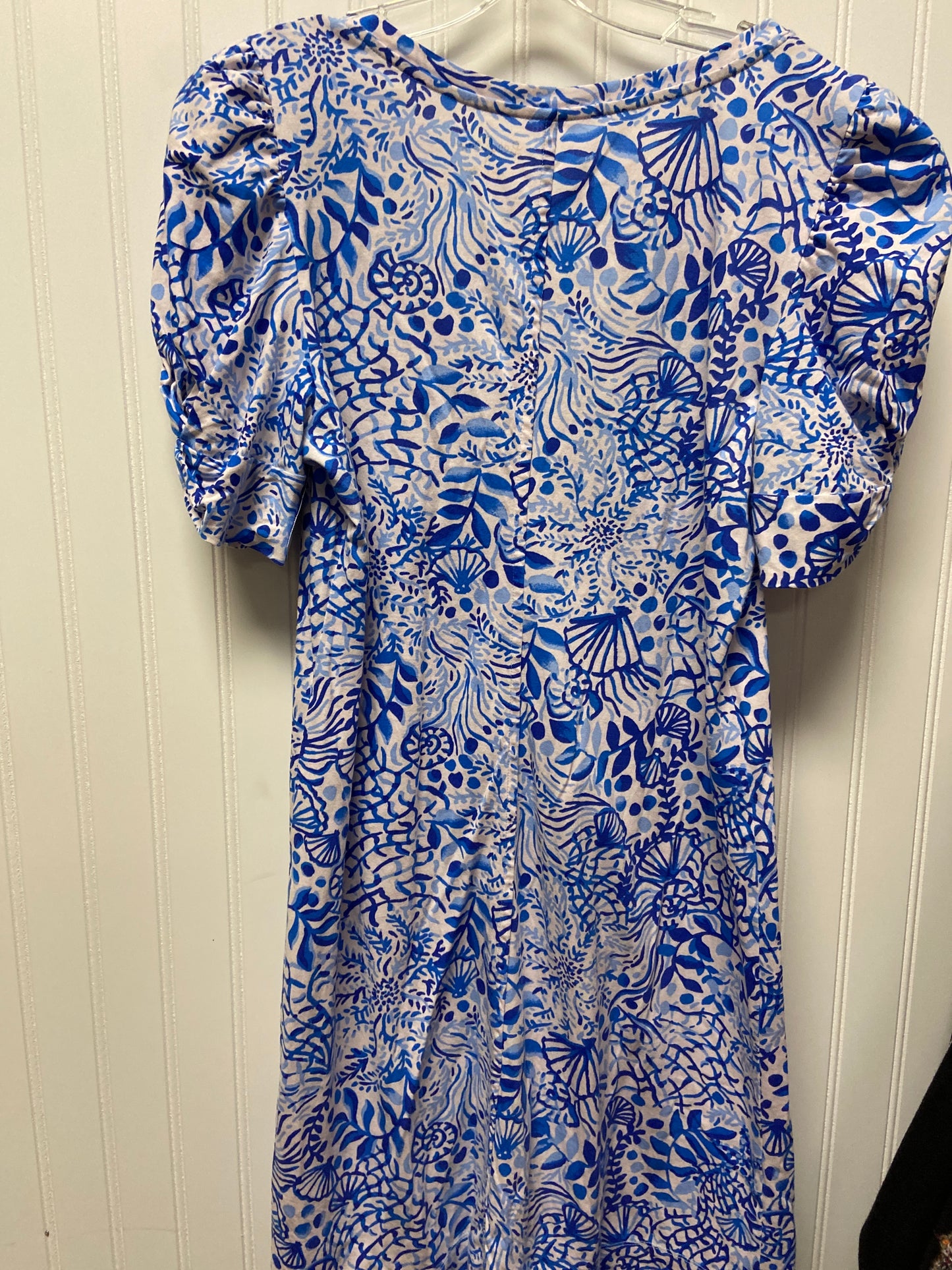 Dress Designer By Lilly Pulitzer In Blue & White, Size: L