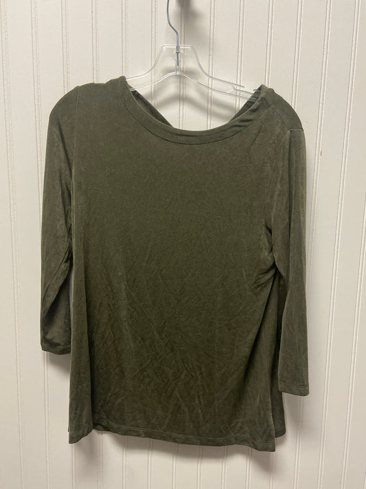 Top Long Sleeve By Chicos In Green, Size: M