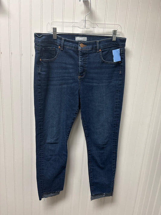 Jeans Skinny By Loft In Blue Denim, Size: 14