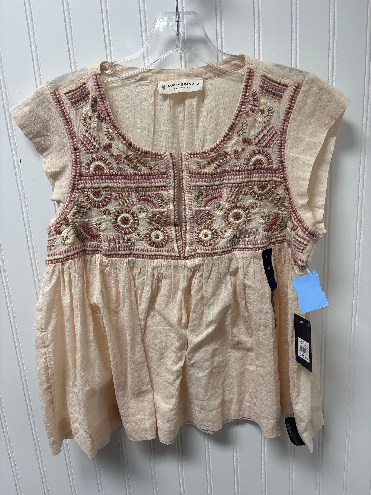 Top Sleeveless By Lucky Brand In Cream, Size: Xs