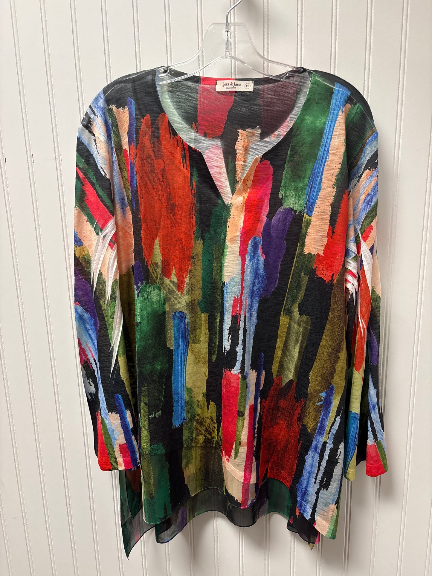 Top Long Sleeve By Cmb In Multi-colored, Size: Xl