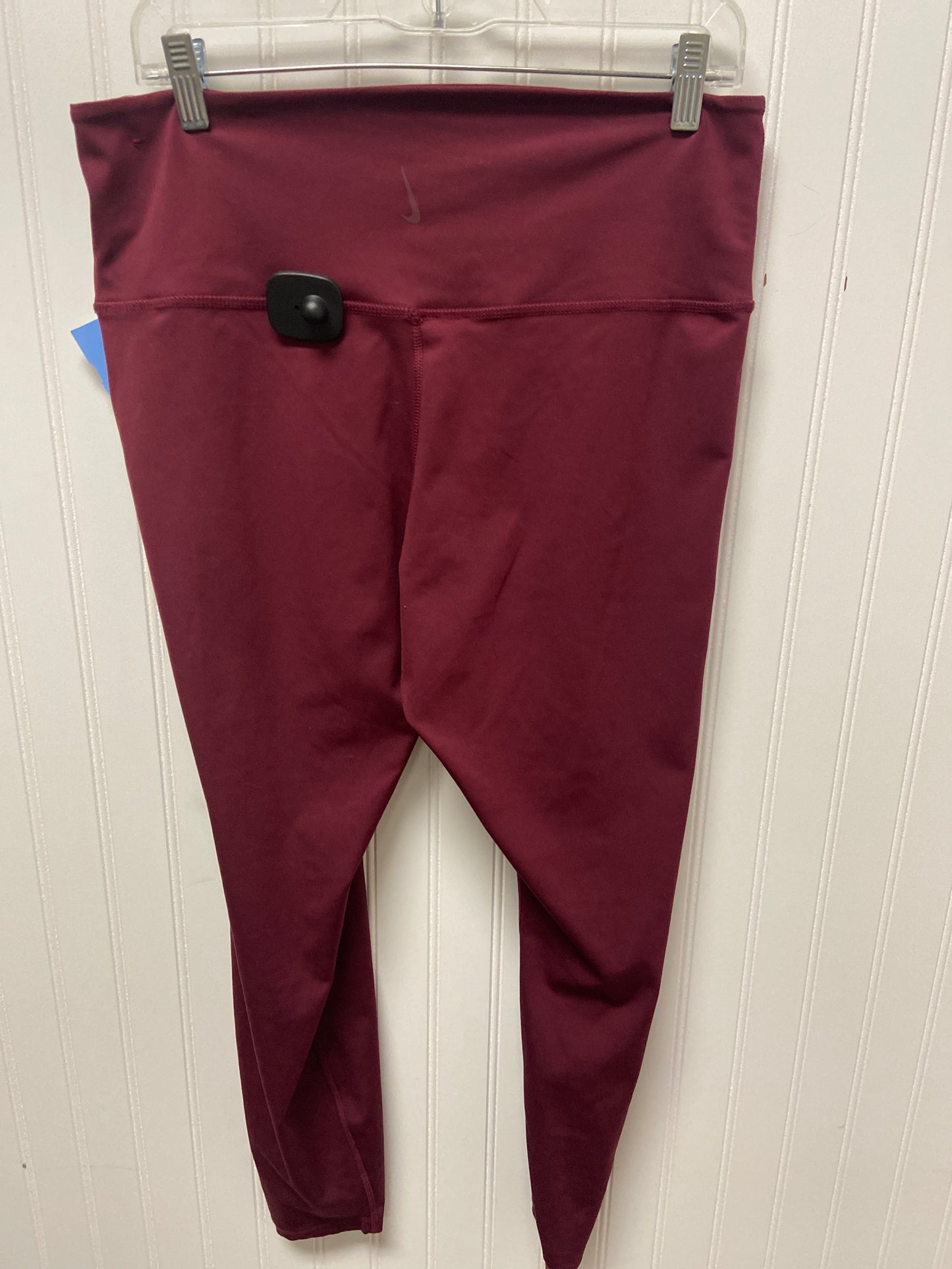 Athletic Leggings By Nike In Maroon, Size: Xl