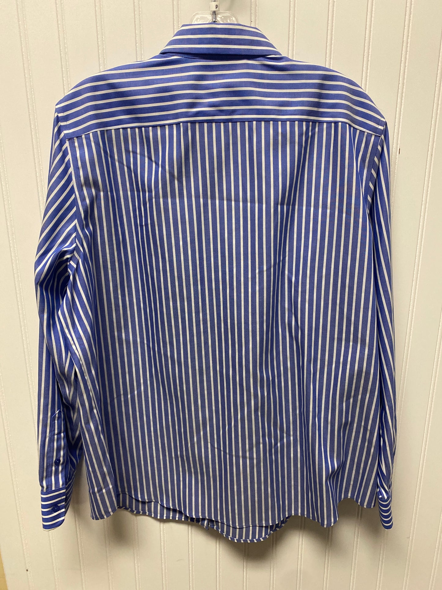 Top Long Sleeve By Jones New York In Blue & White, Size: Xl