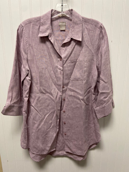 Top Long Sleeve Basic By Chicos In Purple, Size: S