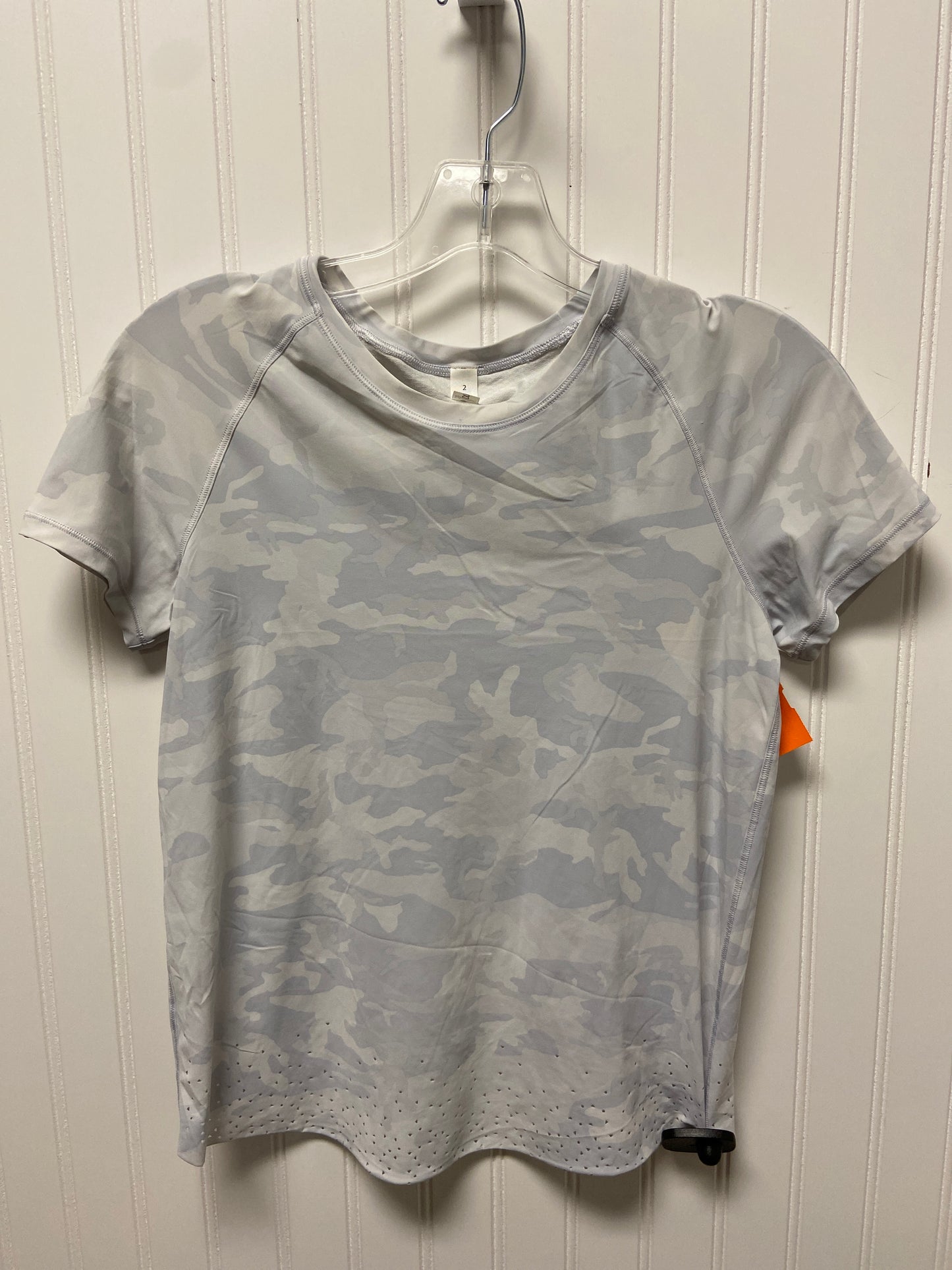 Athletic Top Short Sleeve By Lululemon In Camouflage Print, Size: Xs