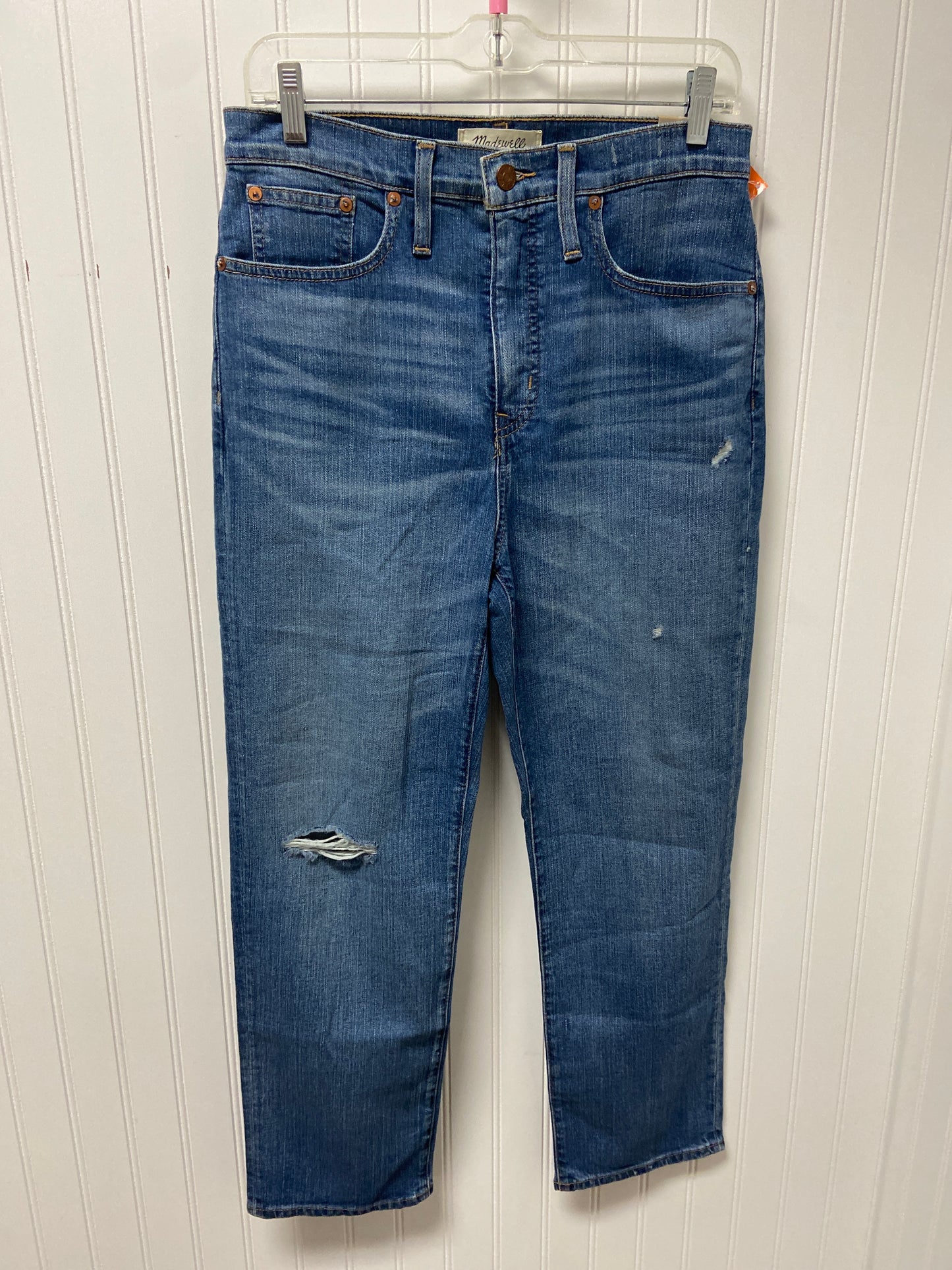 Jeans Straight By Madewell In Blue Denim, Size: 6