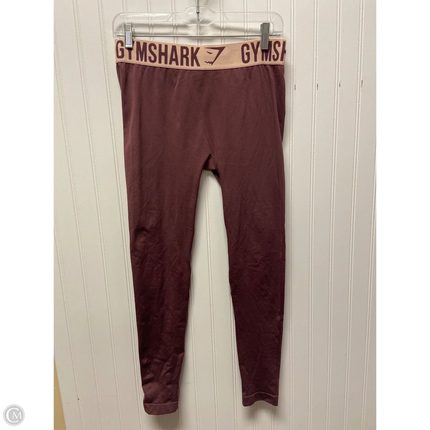 Athletic Leggings By Gym Shark In Maroon, Size: M