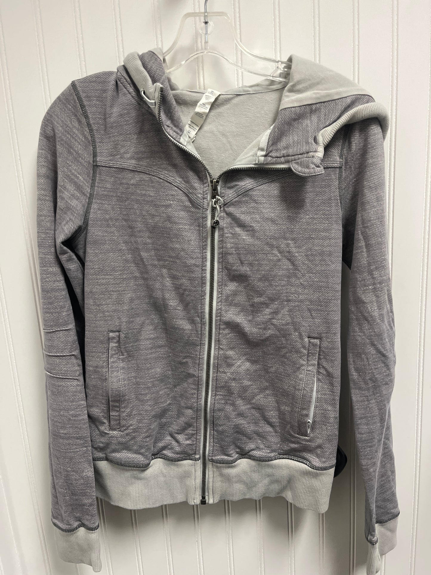 Athletic Jacket By Lululemon In Grey, Size: S