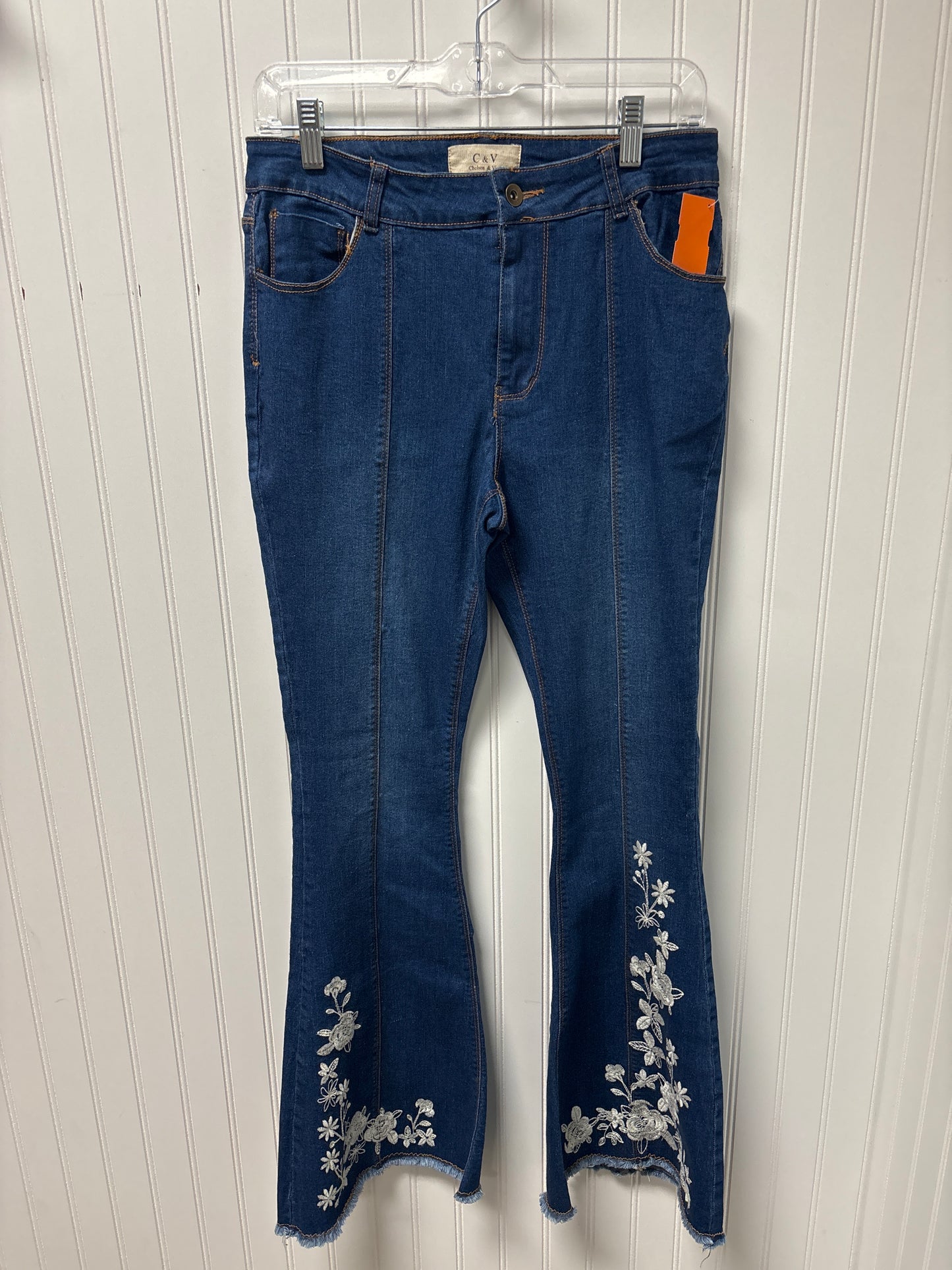 Jeans Flared By Chelsea And Violet In Blue Denim, Size: 8