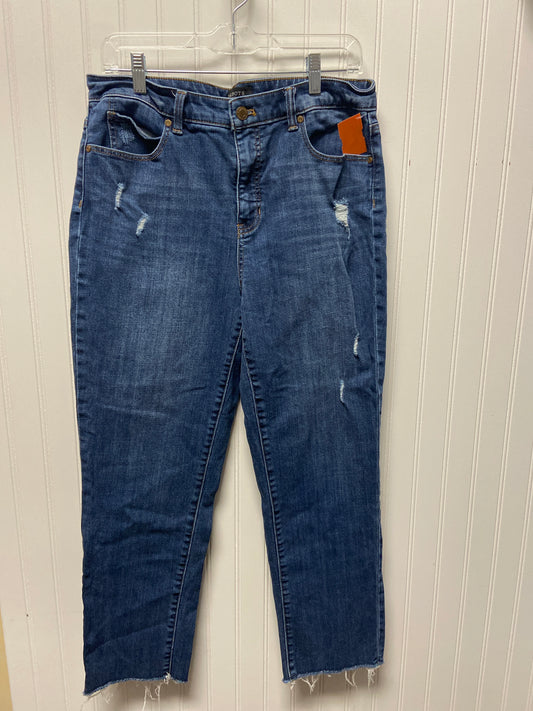 Jeans Straight By Talbots In Blue Denim, Size: 10