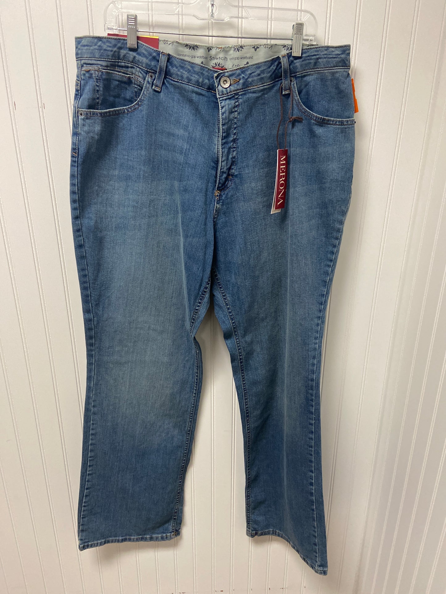 Jeans Straight By Merona In Blue Denim, Size: 20