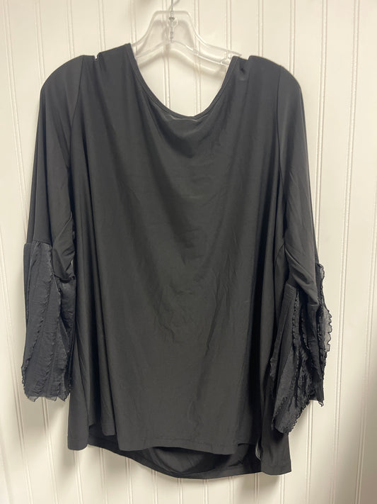 Top Long Sleeve By Antthony In Black, Size: 1x