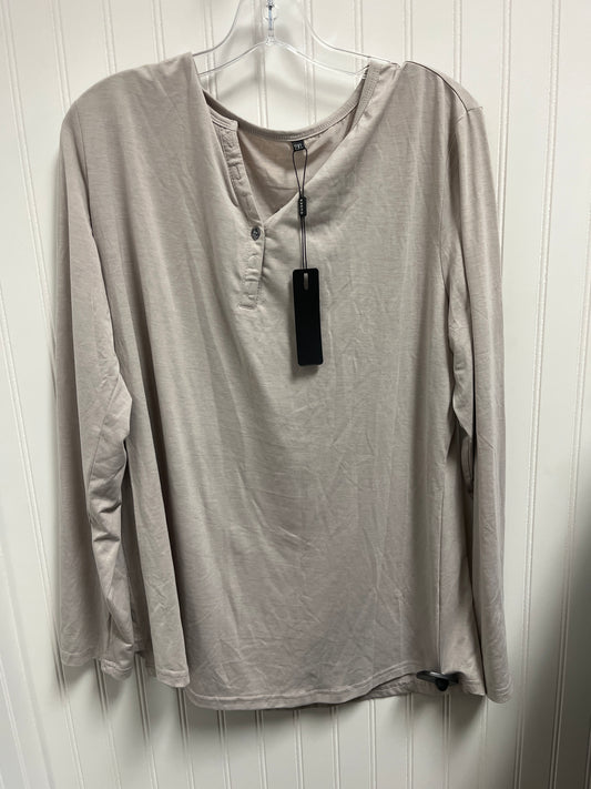 Top Long Sleeve Basic By Clothes Mentor In Grey, Size: 2x